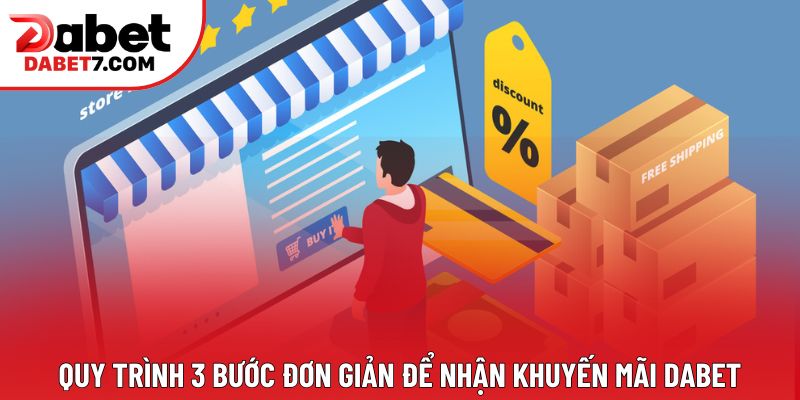 Quy trình 3 bước đơn giản để nhận khuyến mãi DABET