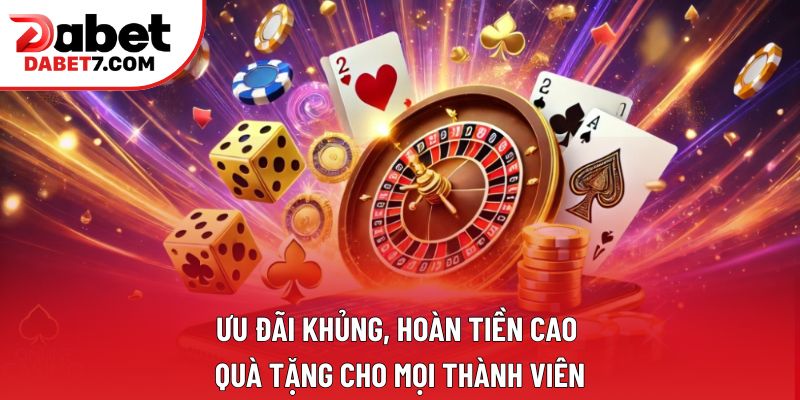 Ưu đãi khủng, hoàn tiền cao, quà tặng cho mọi thành viên